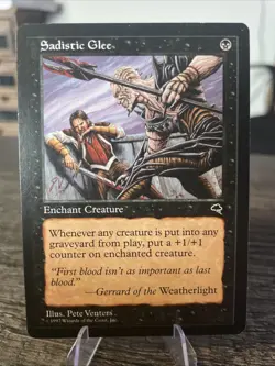 MTG Magic the Gathering - Tempest Edition (1997) - Sadistic Glee - Image 1