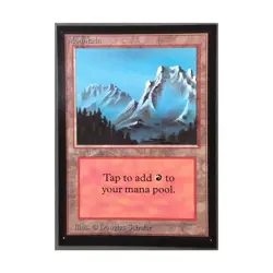 WOTC MtG International Ed. Mountain (B) (L) NM - Image 1