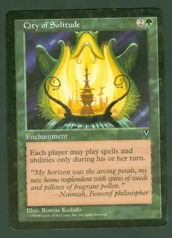 CITY OF SOLITUDE rare 1997 Visions MTG Unplayed Near mint - Image 1