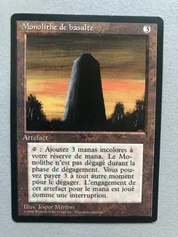 Mtg Carte Magic Fbb Basalt Monolith French LP - Image 1