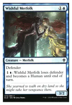 Wishful Merfolk Throne of Eldraine MTG - NM+ - Image 1