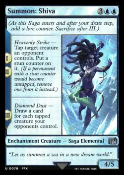 Summon: Shiva FOIL Final Fantasy MTG NM+ - Image 1