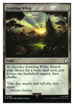 Evolving Wilds (foil) Fallout MTG - NM+ *Mythic Relics* - Image 1