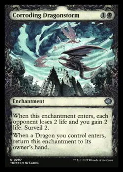 Corroding Dragonstorm SHOWCASE FOIL Tarkir: Dragonstorm MTG NM - Image 1