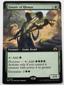 Fanatic of Rhonas (Extended Art) #458 (NM) Modern Horizons 3 MH3 Magic MTG - Image 1