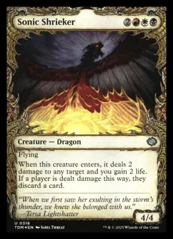 Sonic Shrieker SHOWCASE FOIL Tarkir: Dragonstorm MTG NM - Image 1