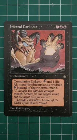 Magic the Gathering (MTG) - Infernal Darkness - Ice Age - Reserved List - LP - Image 1