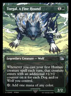 Torgal, A Fine Hound BORDERLESS Final Fantasy MTG NM+ - Image 1