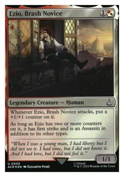 Ezio, Brash Novice (foil) Assassin's Creed MTG - NM+ Mythic Relics - Image 1