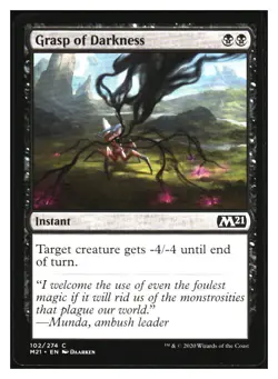 Grasp of Darkness Core Set 2021 MTG - NM+ *Mythic Relics* - Image 1