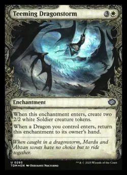 Teeming Dragonstorm SHOWCASE FOIL Tarkir: Dragonstorm MTG NM - Image 1