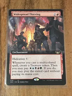 Widespread Thieving Extended Art Streets of New Capenna SNC MTG Magic UNPLAYED - Image 1
