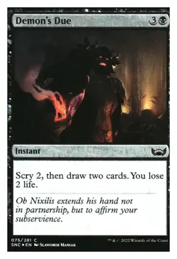 Demon's Due (Foil) Streets of New Capenna MTG - NM+ - Image 1