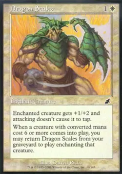 Dragon Scales -Foil Light Play MTG Scourge - Image 1