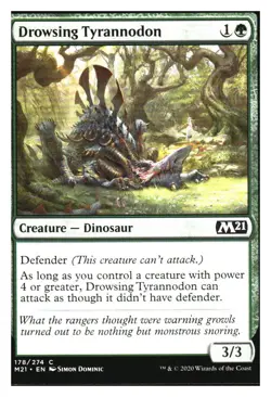 Drowsing Tyrannodon Core Set 2021 MTG - NM+ *Mythic Relics* - Image 1