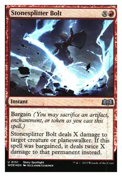 Stonesplitter Bolt - FOIL - Wilds of Eldraine #151 - MTG - NM+ - - Image 1