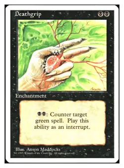 Deathgrip Fourth Edition MTG - NM+ - Image 1