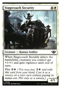 Stagecoach Security (Foil) Outlaws of Thunder Junction MTG - NM+ *Mythic Relics* - Image 1