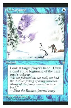 Clairvoyance Ice Age MTG - NM+ - Image 1