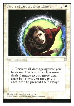 Circle of Protection: Black Ice Age MTG - NM+ - Image 1