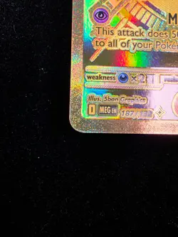 Pokemon TCG Mega Gardevoir EX 187/132 Mega Hyper Rare Gold Mega Evolutions - Image 5
