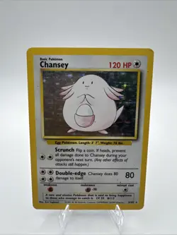 Pokemon Chansey Holo Rare TCG Card Base Set Unlimited 3/102 - Image 1