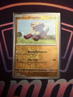 Pokemon Hisuian Growlithe Reverse Holo SV06 Twilight Masquerade Common 99/167 LP - Image 1