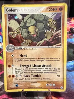 Pokemon Golem 120HP EX Legend Maker 6/92 Holo Rare Stage 2 TCG Card English - Image 1