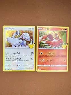 Pokemon Anniversary Celebrations Lugia & Ho-Oh Holo Promo Cards Lot - Image 1