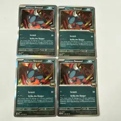 Pokemon TCG Destined Rivals Team Rocket's Sneasel Holo Rare 128/182 x4 Playset - Image 1