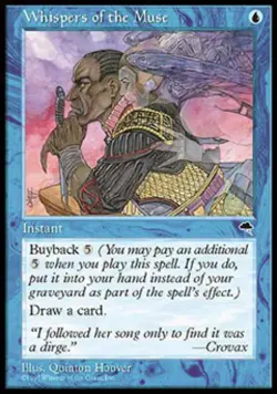 Whispers of the Muse - Light Play MTG Tempest - Image 1