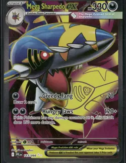 ✰ MEGA SHARPEDO EX 113/094 ULTRA RARE PHANTASMAL FLAMES POKEMON ✰ NM/M - Image 2