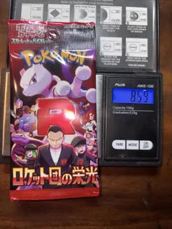 Heavy 8.59g Pokemon Sealed Glory Of Team Rocket Japanese Booster Pack - Image 1