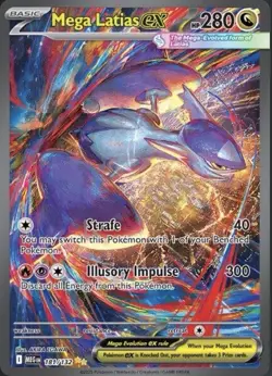Pokemon Mega Latias ex 181/132 Me01 Mega Evolution Illustration Rare Holo EX - Image 1
