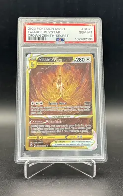 Pokemon Arceus VSTAR GG70 - Crown Zenith Gold Secret Rare 2023 - PSA 10 GEM MINT - Image 1