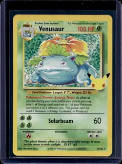 2021 Pokemon SWSH Celebrations Venusaur Classic Collection #15/102 - Image 1