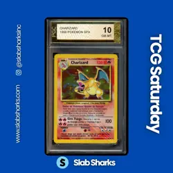 1999 POKEMON UNLIMITED #4/102 CHARIZARD RARE HOLO SPANISH PGC 10 - Image 1