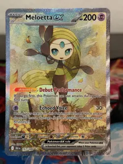 Meloetta EX Special Illustration Rare Holo Sv Black Bolt 167/086 Pokemon - Image 1