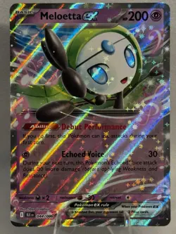 Pokemon SV11: Black Bolt Meloetta EX 044/086 Holo NM Double Rare - Image 1