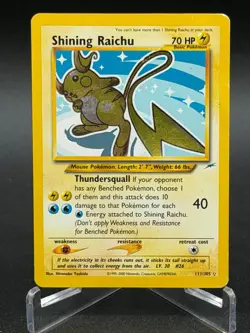 Shining Raichu 111/105 - Pokemon Neo Destiny Unlimited Holo Rare - WOTC HP/DMG - Image 1