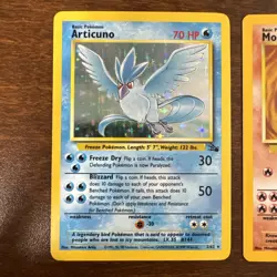 Pokemon TCG Legendary Birds Fossil Set Articuno Zapdos Moltres Holo Rare - Image 2