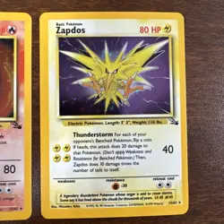 Pokemon TCG Legendary Birds Fossil Set Articuno Zapdos Moltres Holo Rare - Image 4