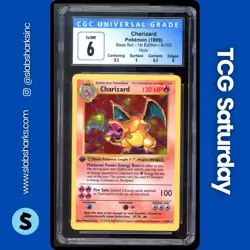 1999 POKEMON BASE SET 1ST EDITION SHADOWLESS #4/102 CHARIZARD HOLO RARE CGC 6 - Image 1