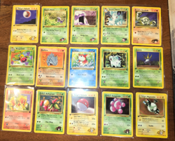 Vintage 1st Edition WOTC Pokemon 15 x Lot Gym Heroes Challenge Jungle Rocket - Image 1