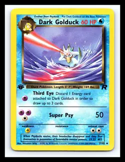 💥 DARK GOLDUCK 1ST EDITION Non Holo # 37/82 | TEAM ROCKET Pokemon 2000 Vintage - Image 1