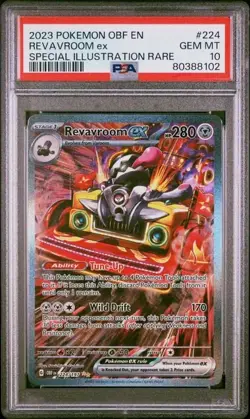 PSA 10 GEM MINT Pokemon Revavroom ex 224/197 OBF Special Illustration Rare - Image 1