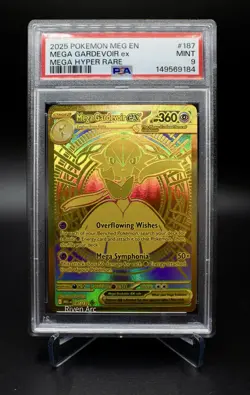 PSA 9 Mega Gardevoir ex 187/132 Gold Hyper Rare Full Art 2025 Pokemon MINT - Image 1