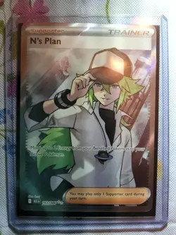 Pokemon N's Plan 163/086 Sv: Black Bolt Ultra Rare Holo Trainer English - Image 1