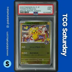 2025 POKEMON JP SV SPECIAL BOX P.C. TOHOKU PROMO #260 TOHOKU'S PIKACHU PSA 9 - Image 1