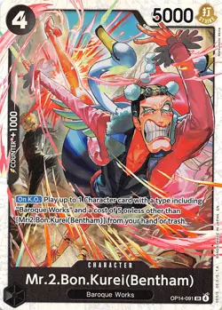 Mr.2.Bon.Kurei (Bentham) Foil OP14-091 The Azure Sea's Seven One Piece - Image 1